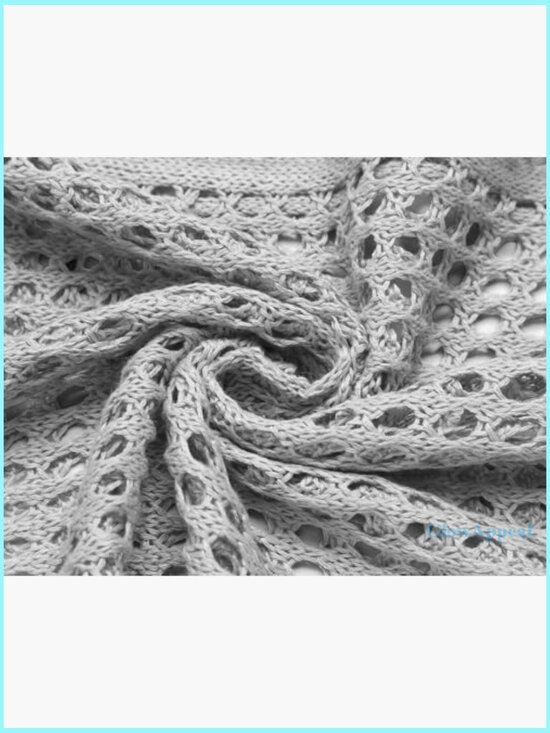 Lightweight Crochet Cardigan Short Sleeve Kimono Open Front Sweater - Picture 5 of 7